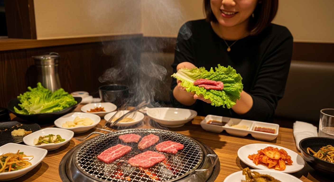 名古屋で美容にも嬉しい！炭火焼肉のお肉をサンチュで包んで食べるメリット